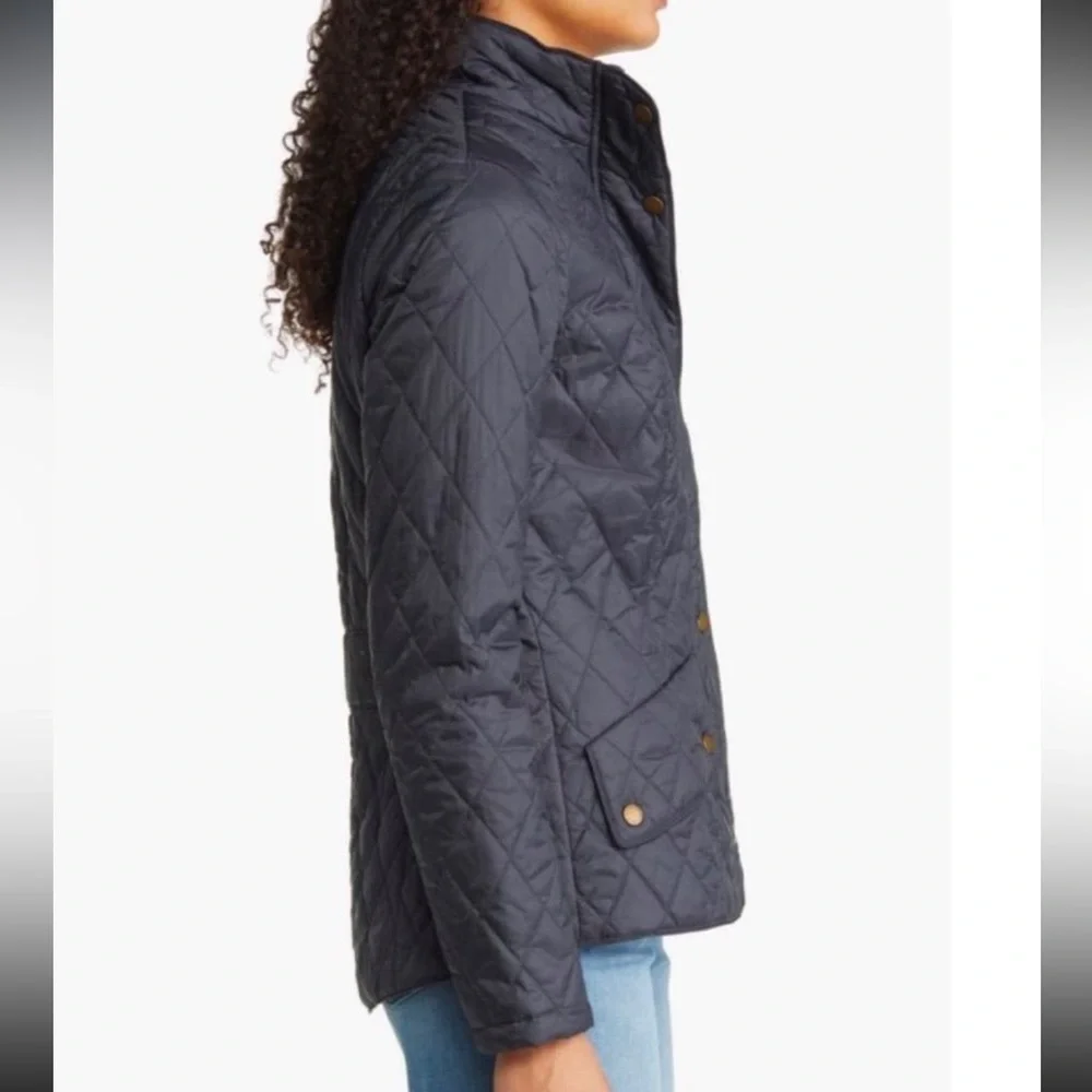 Barbour Quilted Utility Jacket in Charcoal - Picture 3 of 11